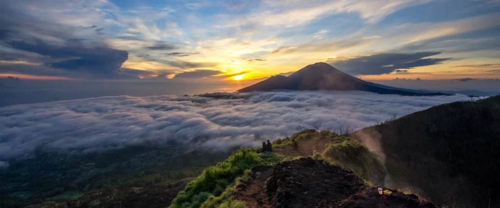 Sunset Mountain Clouds Sky Landscape Nature