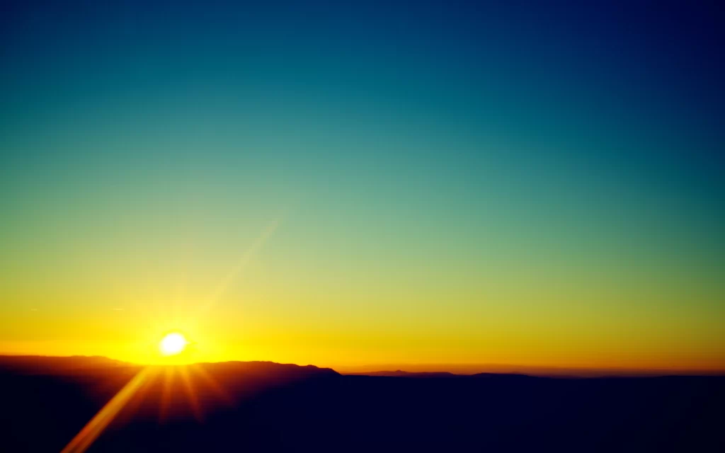 Sunset sky horizon landscape tranquility colors nature beauty