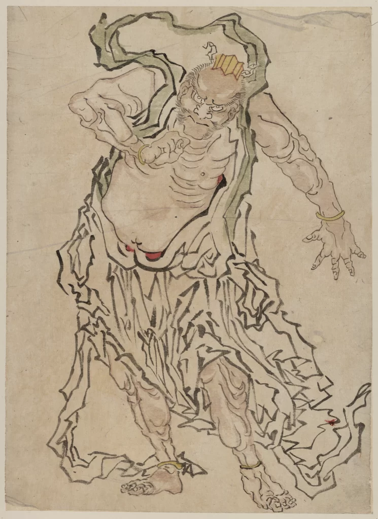 Traditional Art Japanese Mythical Creature Dynamic Pose Ancient