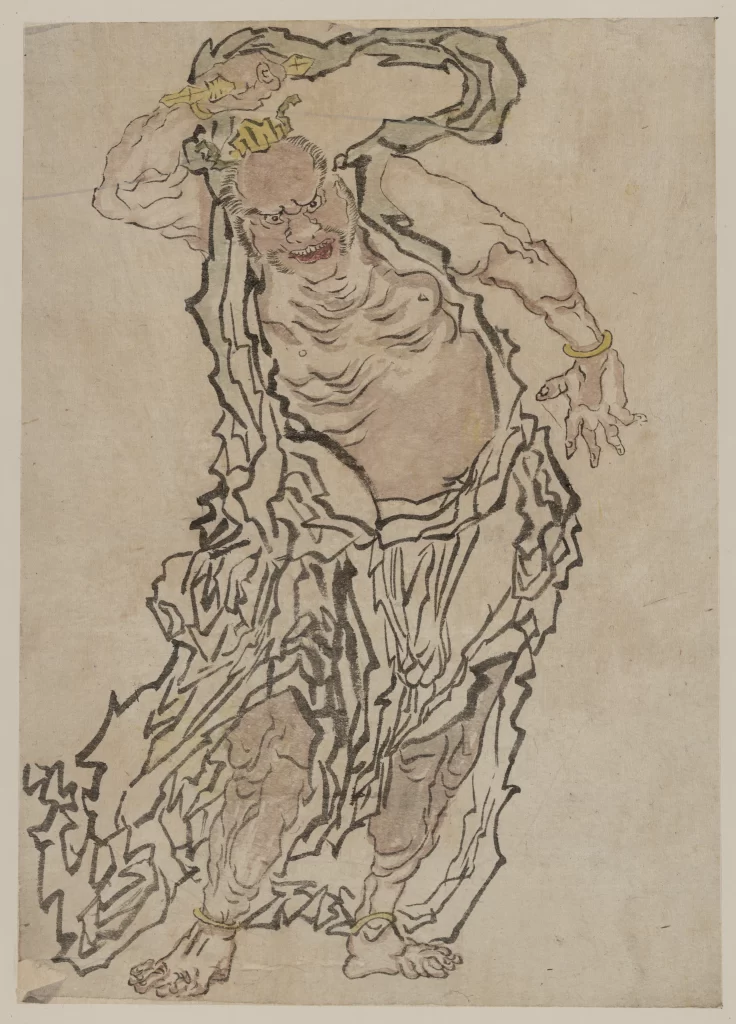 Traditional Japanese Art Character Mythical Creature Dynamic Pose