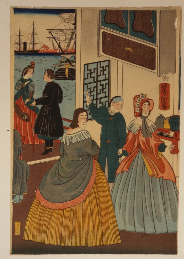 Traditional Japanese Art Edo Period Western Influence Fashion Cultural Exchange Ships
