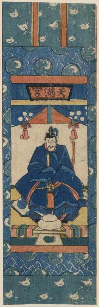 Traditional Japanese Art Historical Figure Blue And White Cultural Heritage Samurai