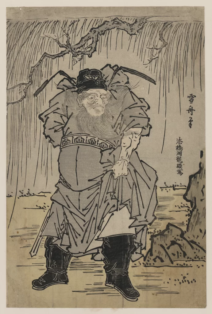 Traditional Japanese Art Historical Figure Samurai Monochrome Cultural Heritage