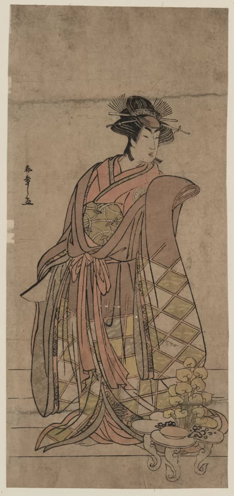 Traditional Japanese Art Kimono Headdress Flower Arrangement