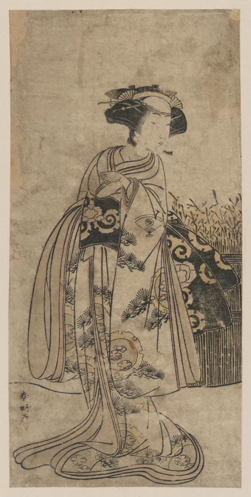 Traditional Japanese Art Kimono Patterns Headdress Nature