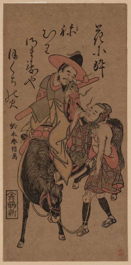 Traditional Japanese Art Samurai Horse Historical Scene Cultural Depiction Ukiyo-e Style