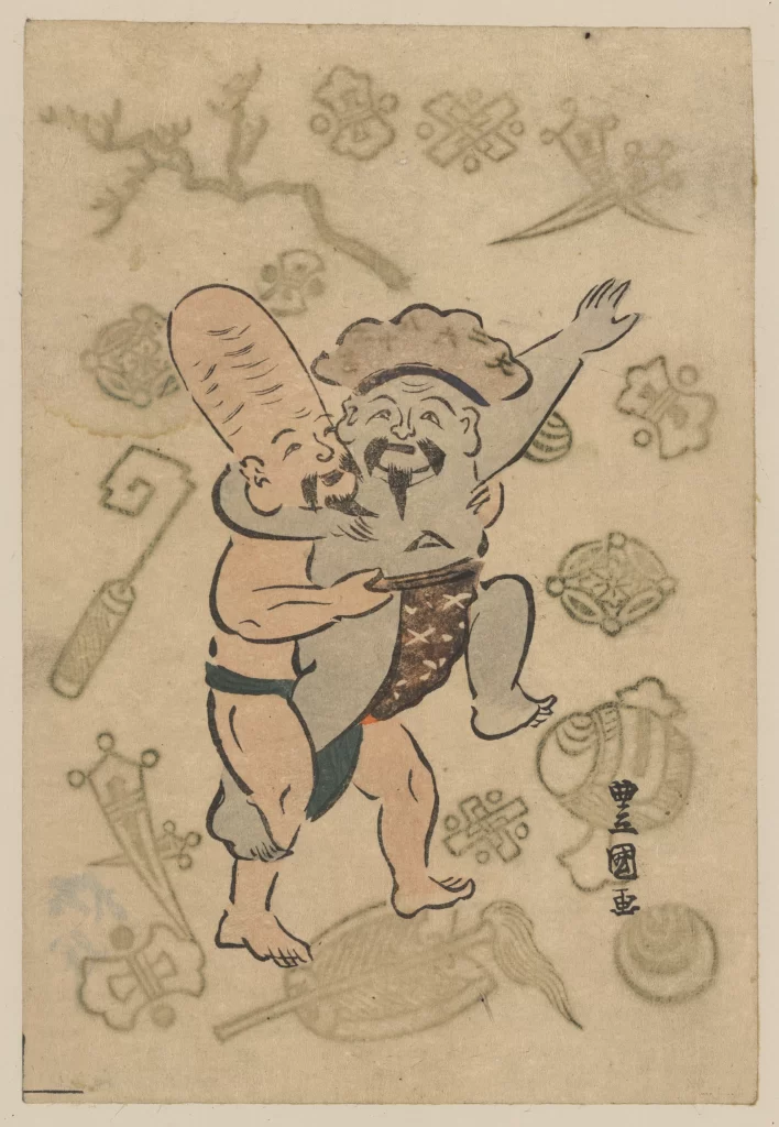 Traditional Japanese Art Sumo Wrestler Culture Symbolism