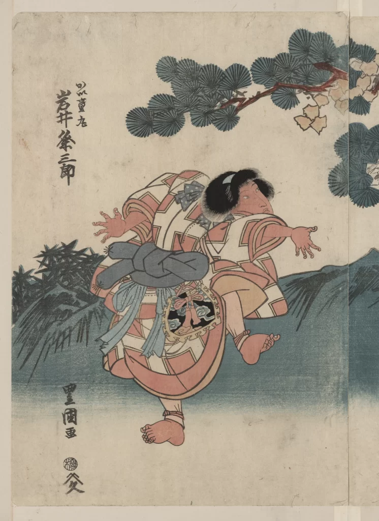 Traditional Japanese Art Sumo Wrestler Ukiyo-e Nature Cultural Heritage