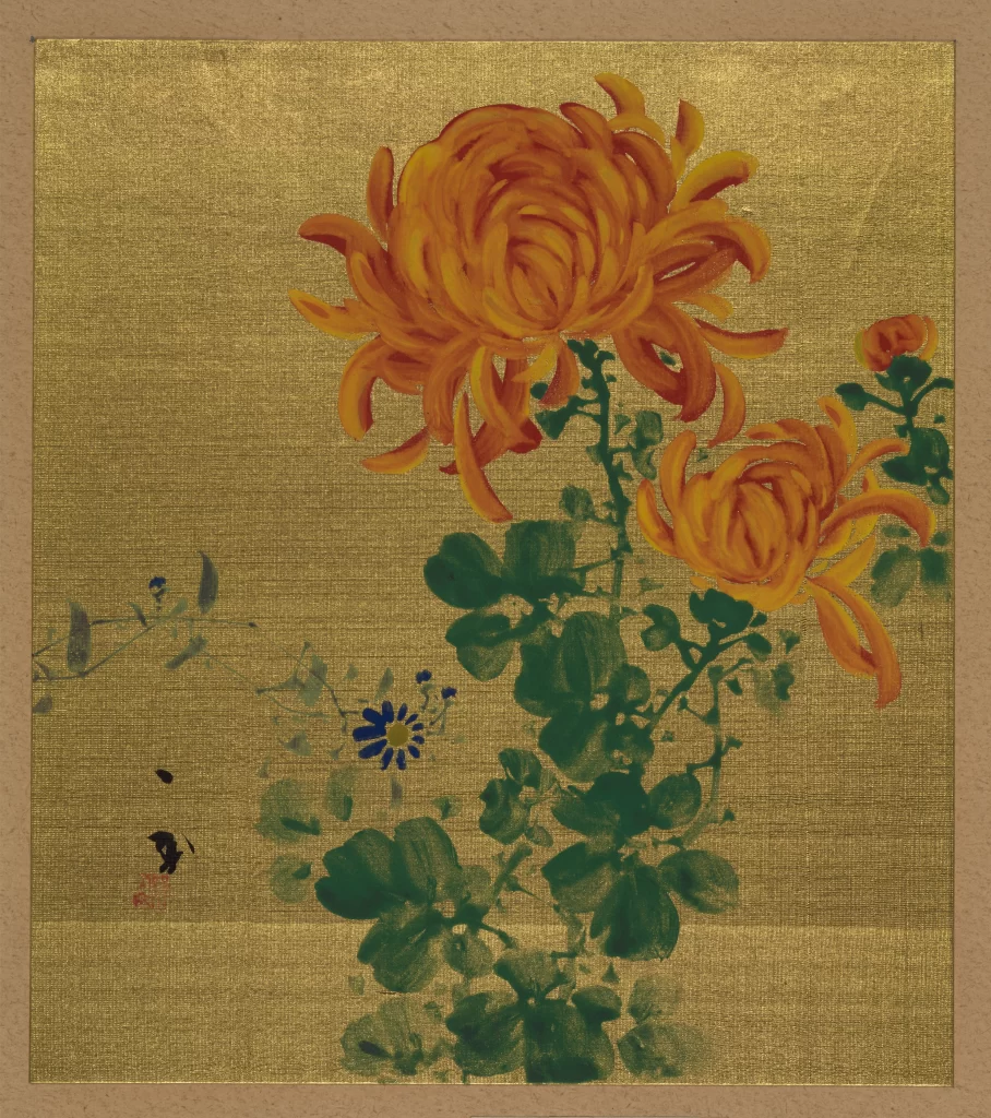 Chrysanthemum Yellow Green Blue Gold