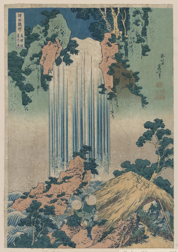 Waterfall Green Blue Trees Pathway Hut