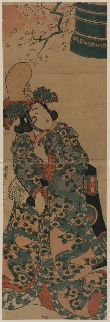Traditional Japanese Art Ukiyo-e Historical Figure Ornate Clothing Cultural Heritage