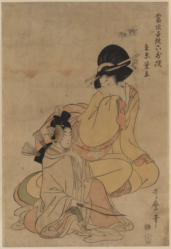 Traditional Japanese Art Ukiyo-e Historical Figures Cultural Attire Historical Painting