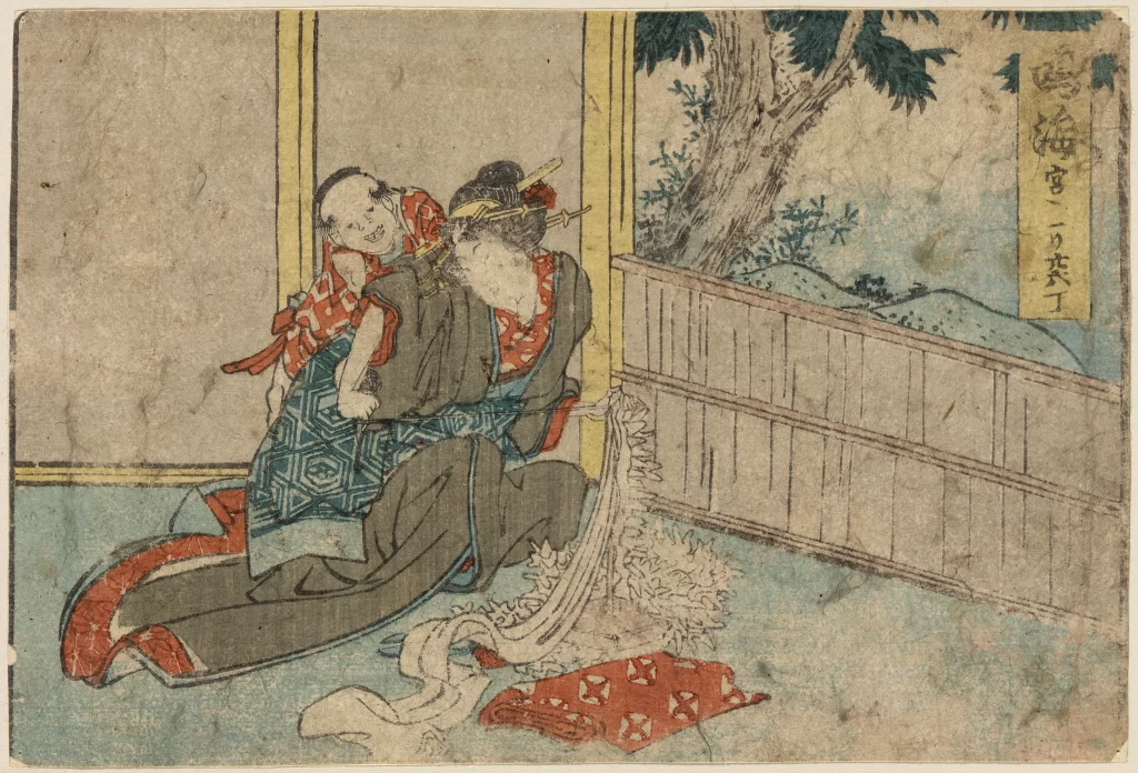 Traditional Japanese Art Ukiyo-e Historical Scene Cultural Depiction Edo Period