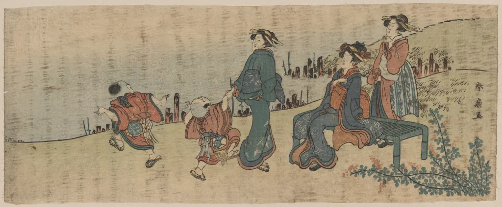 Traditional Japanese Art Ukiyo-e Historical Scene Cultural Depiction Edo Period