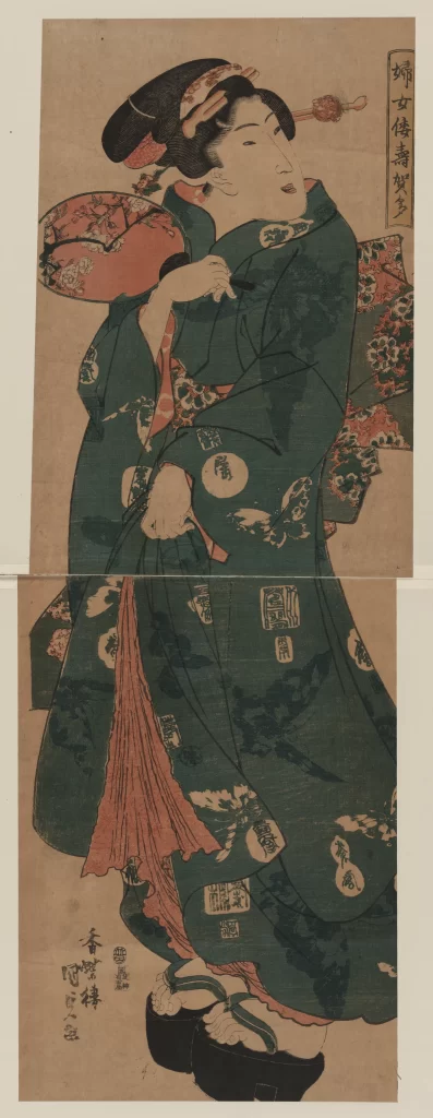Traditional Japanese Art Ukiyo-e Woman Kimono Cultural Heritage
