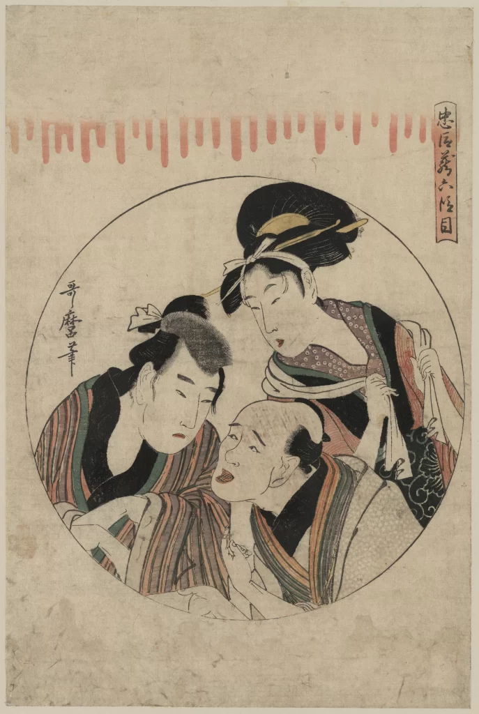 Traditional Japanese Art Ukiyoe Figures Clothing