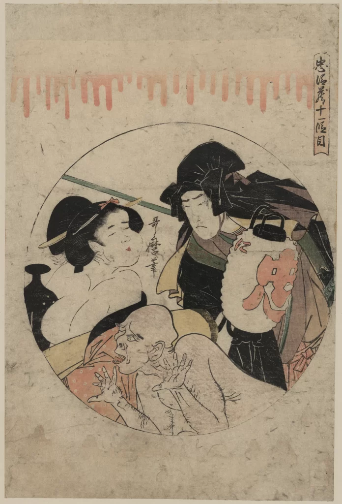 Traditional Japanese Art Ukiyoe Figures Historical