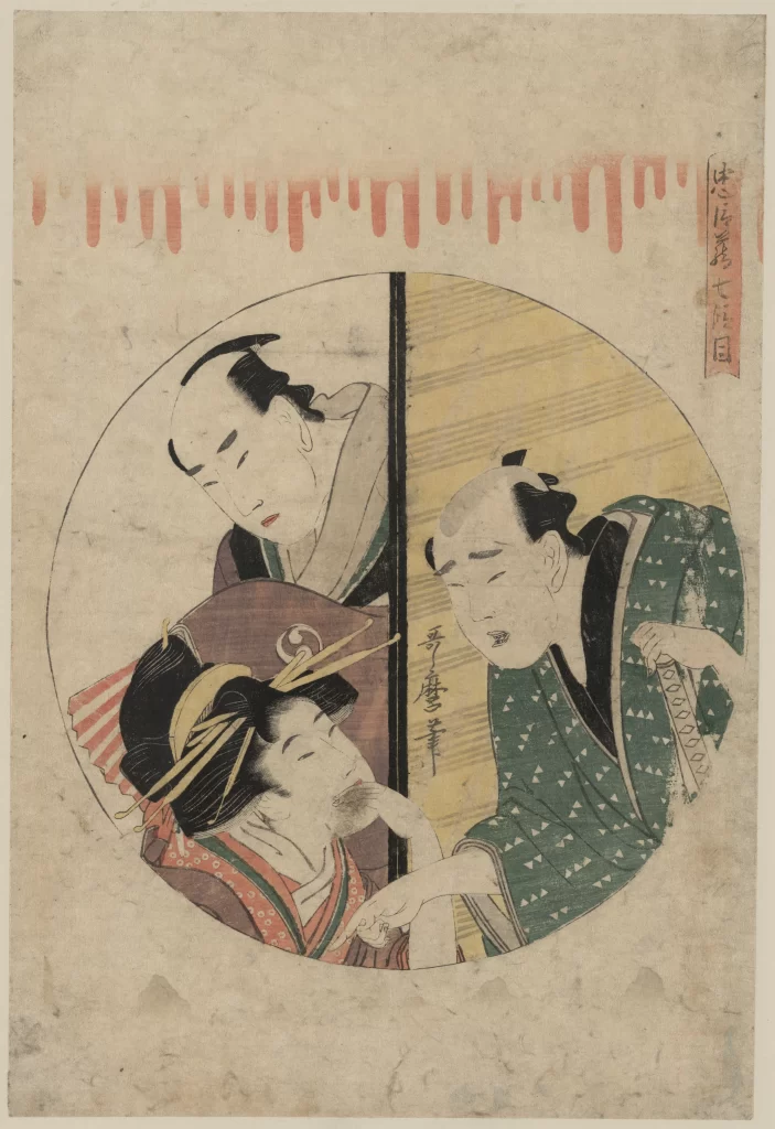Traditional Japanese Art Ukiyoe Figures Historical Costume