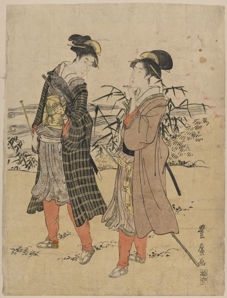 Traditional Japanese Attire Historical Cultural Ukiyo-e Samurai Nature