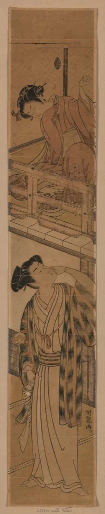 Traditional Japanese Attire Historical Scene Cultural Setting Ukiyo-e Art Detailed Clothing Historical Narrative