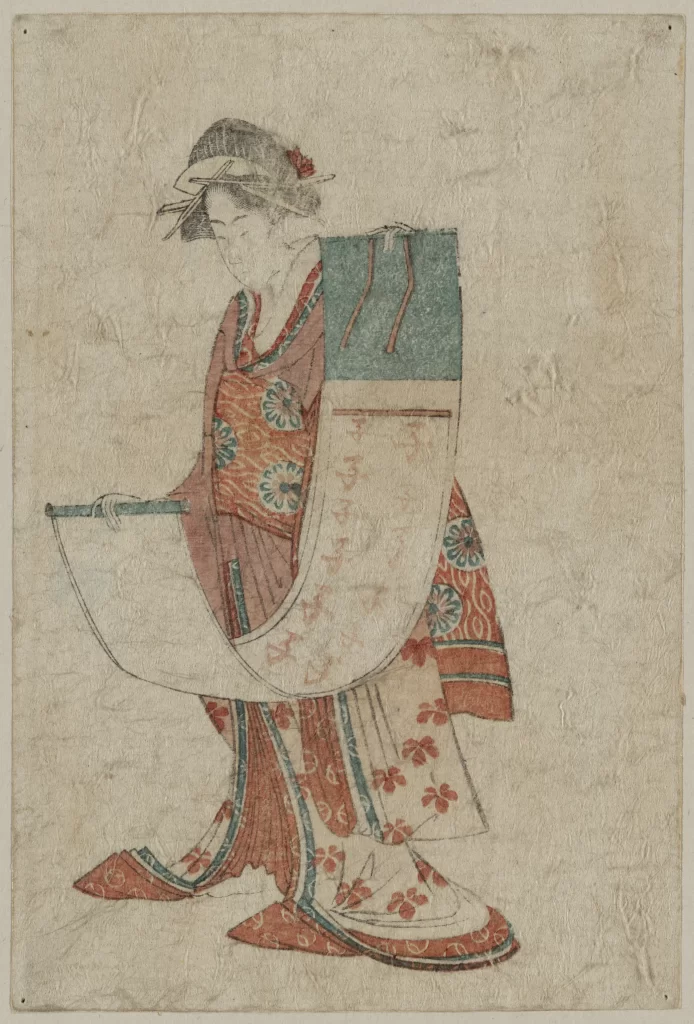 Traditional Japanese Attire Kimono Obi Hair Accessory Scroll Cultural Art