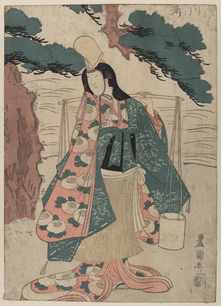 Traditional Japanese Attire Ukiyo-e Historical Figure Cultural Art Nature Scene