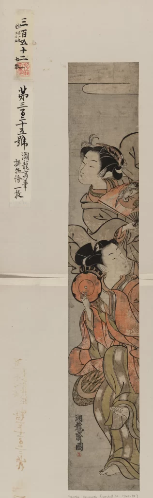 Traditional Japanese Edo Period Women Kimono Ukiyo-e Cultural Art