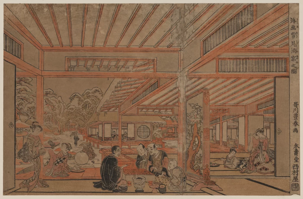 Traditional Japanese Interior People Activities Architecture Cultural Setting Historical Scene