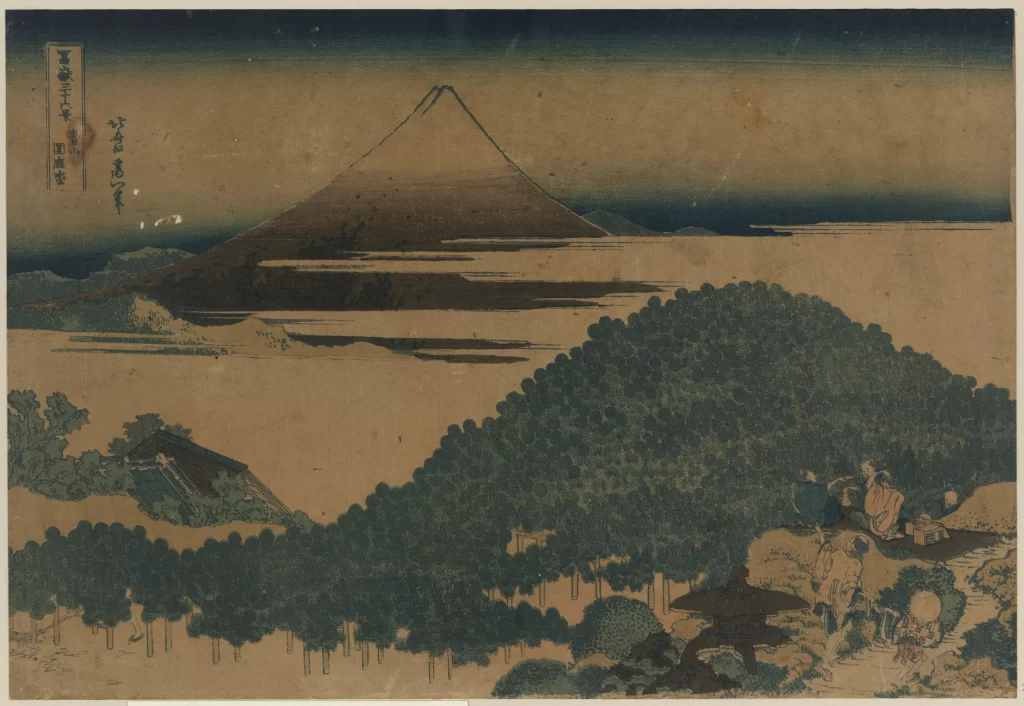 Traditional Japanese Landscape Mount Fuji Serene Woodblock Print Nature Cultural Heritage
