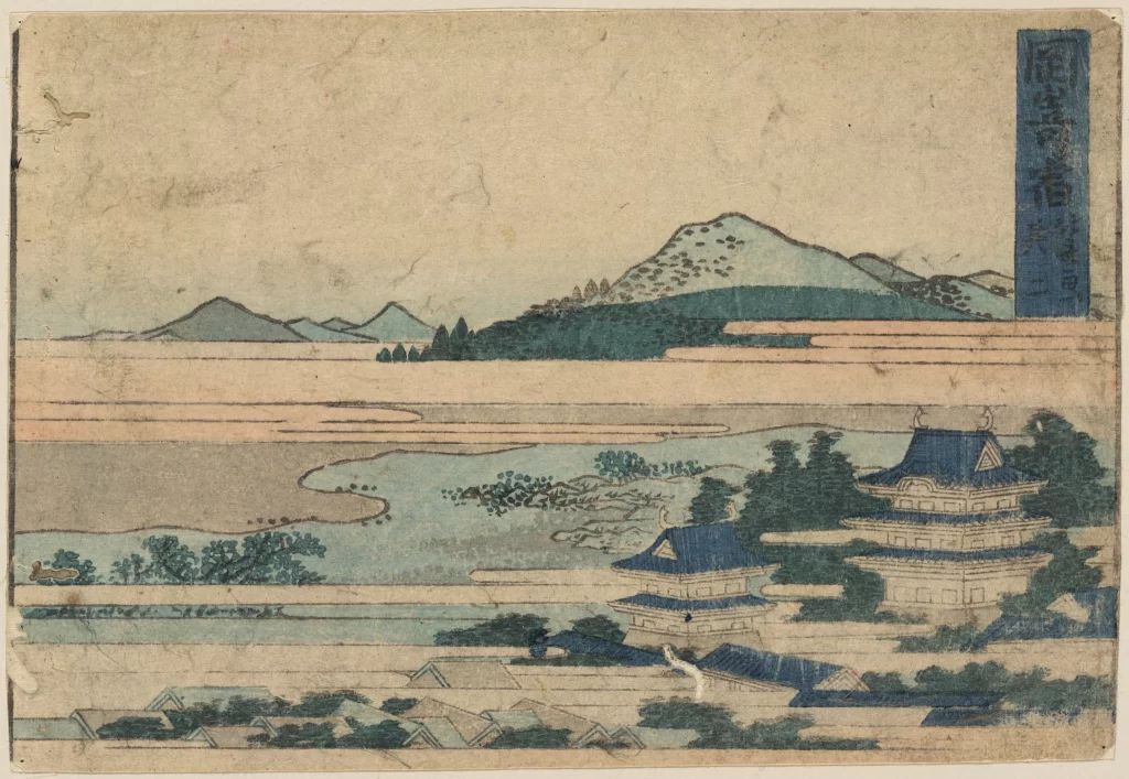 Traditional Japanese Landscape Serene Nature Architecture Mountains Water