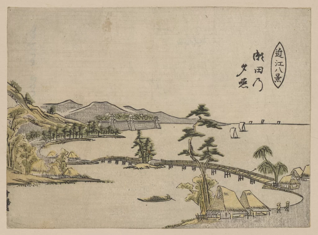 Traditional Japanese Landscape Serene Nature Water Bridge Trees