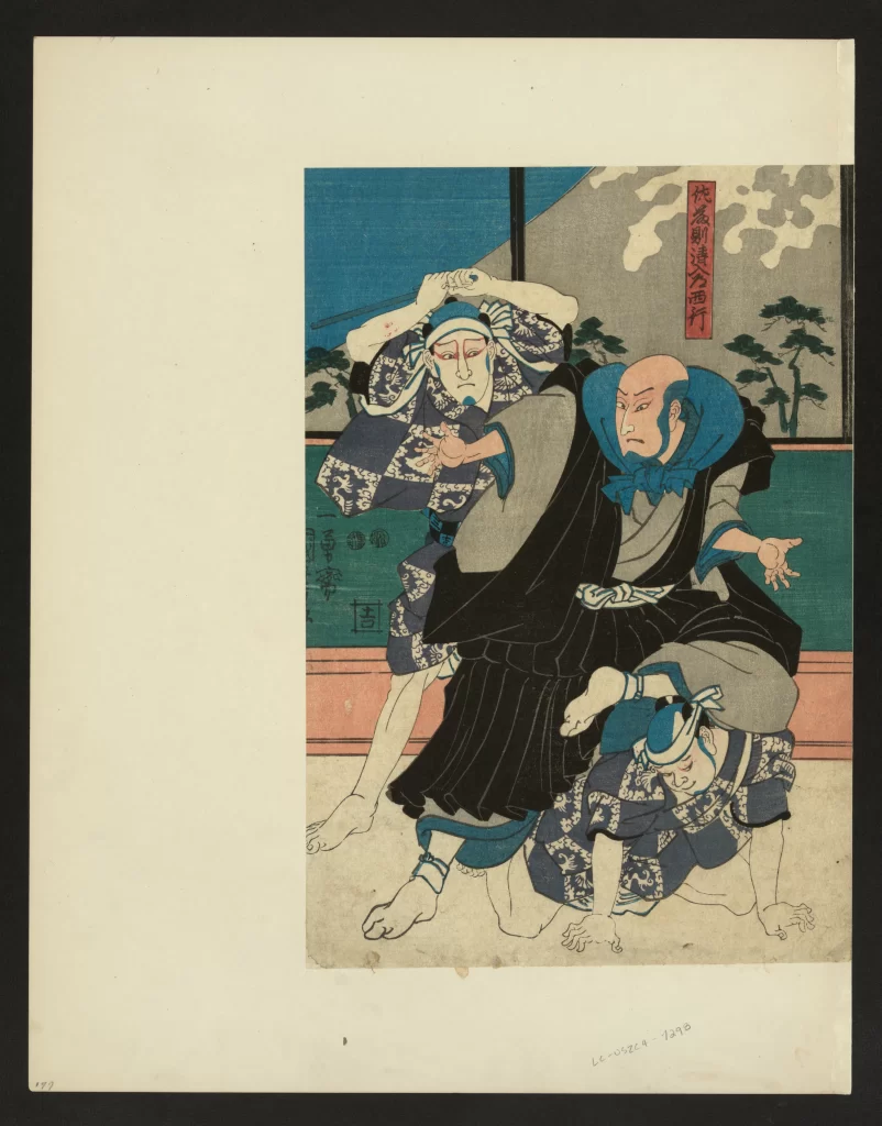 Traditional Japanese Sumo Wrestlers Dynamic Action Historical Scene Cultural Art Form