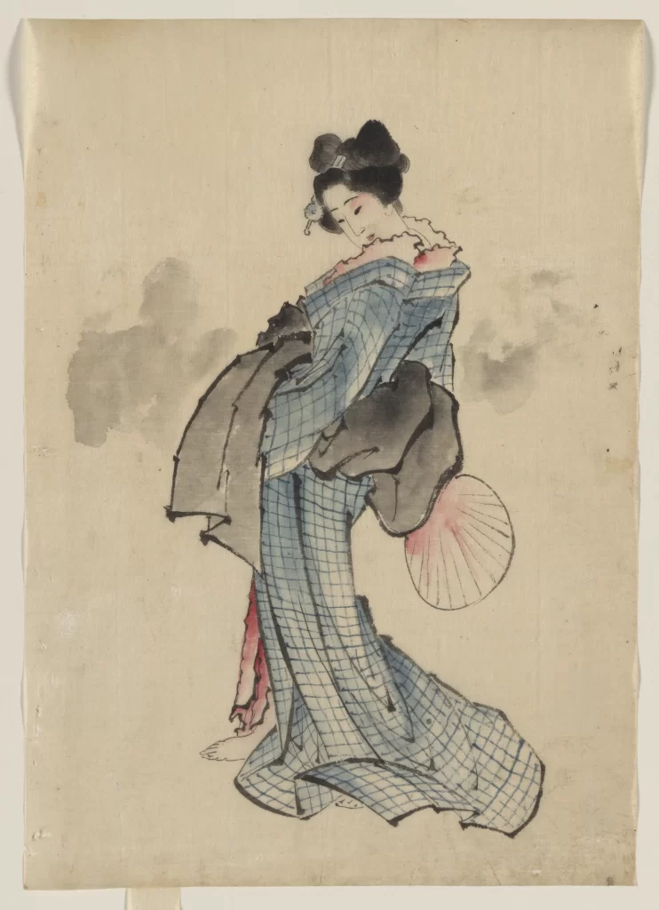 Traditional Japanese Woman Kimono Umbrella Hair Ornament