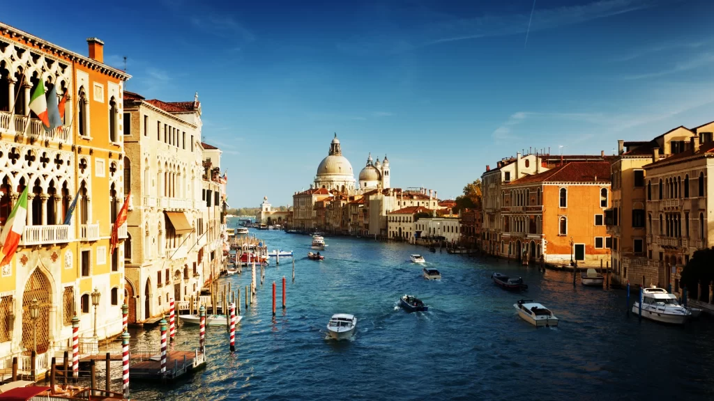 Venice canal boats architecture buildings