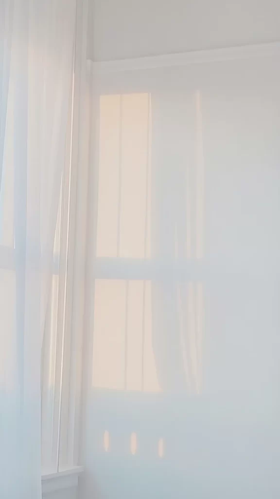 White Curtains Sunlight Shadow Calm Minimalist Soft