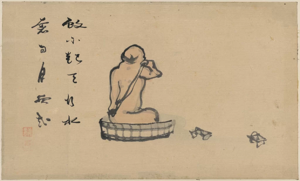 Zen Monk Simplicity Contemplation Minimalism Brush Painting