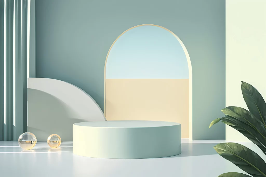 Abstract 3D Minimalist Product Display Background