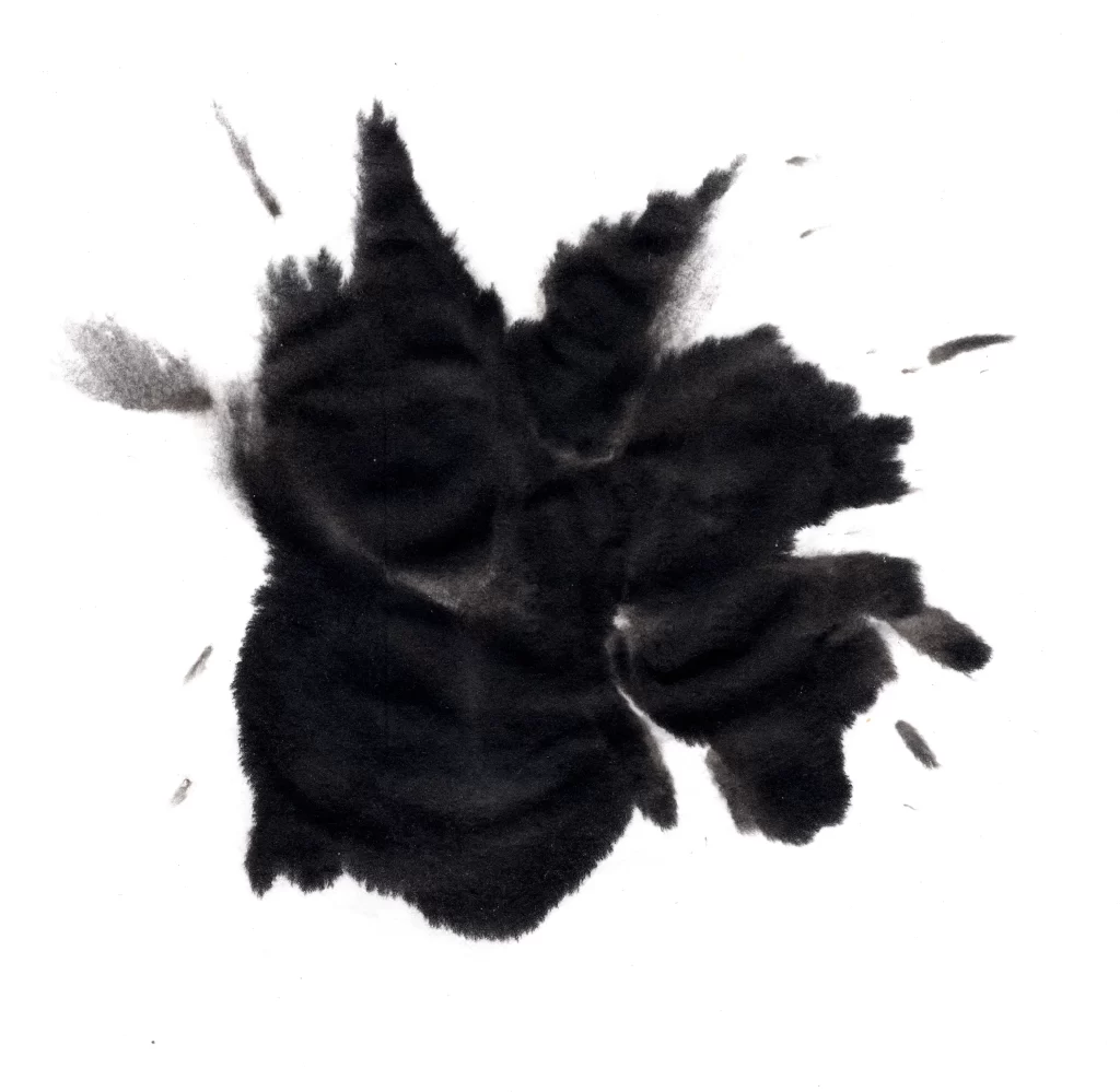 Abstract Black Ink Wash Gradient Dense Flowing