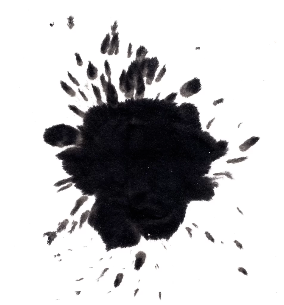 Abstract Black Ink Wash Gradient Dense Textured