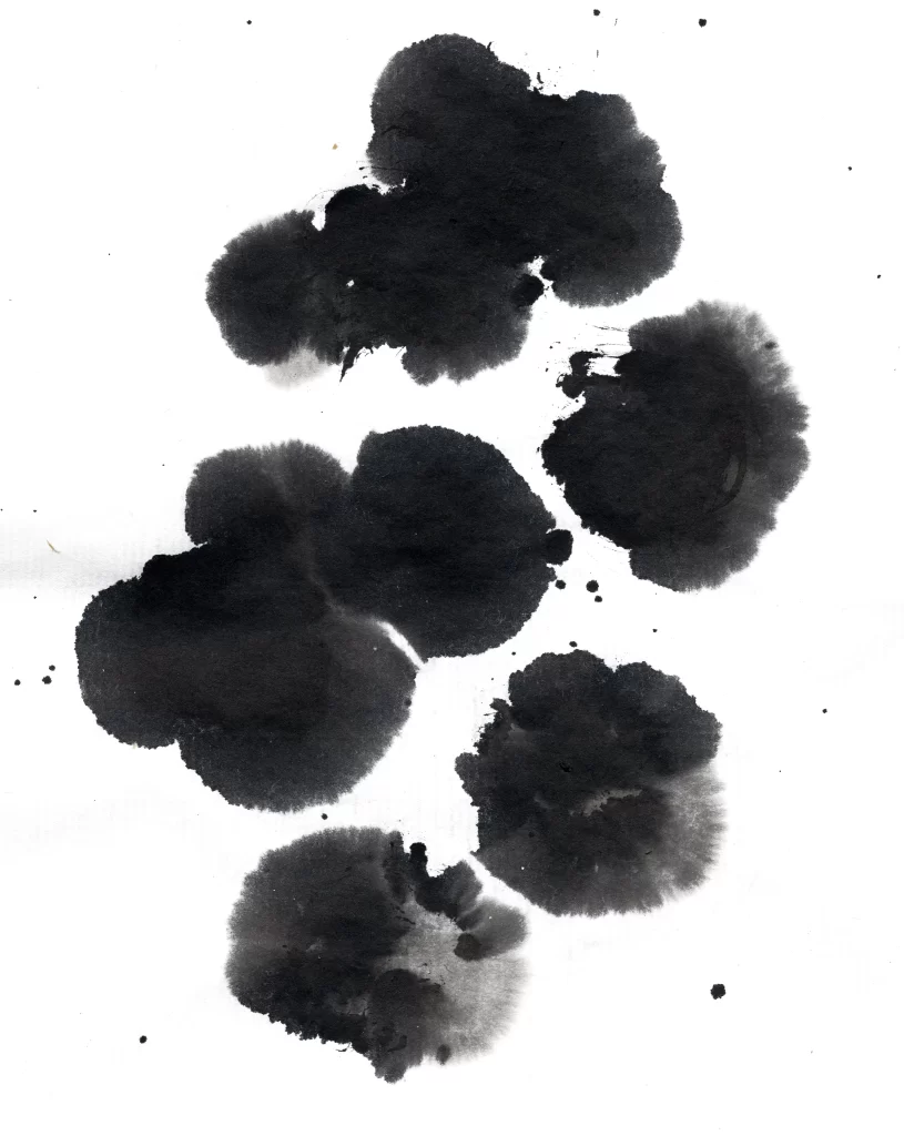 Abstract Black Ink Wash Gradient Density Flowing