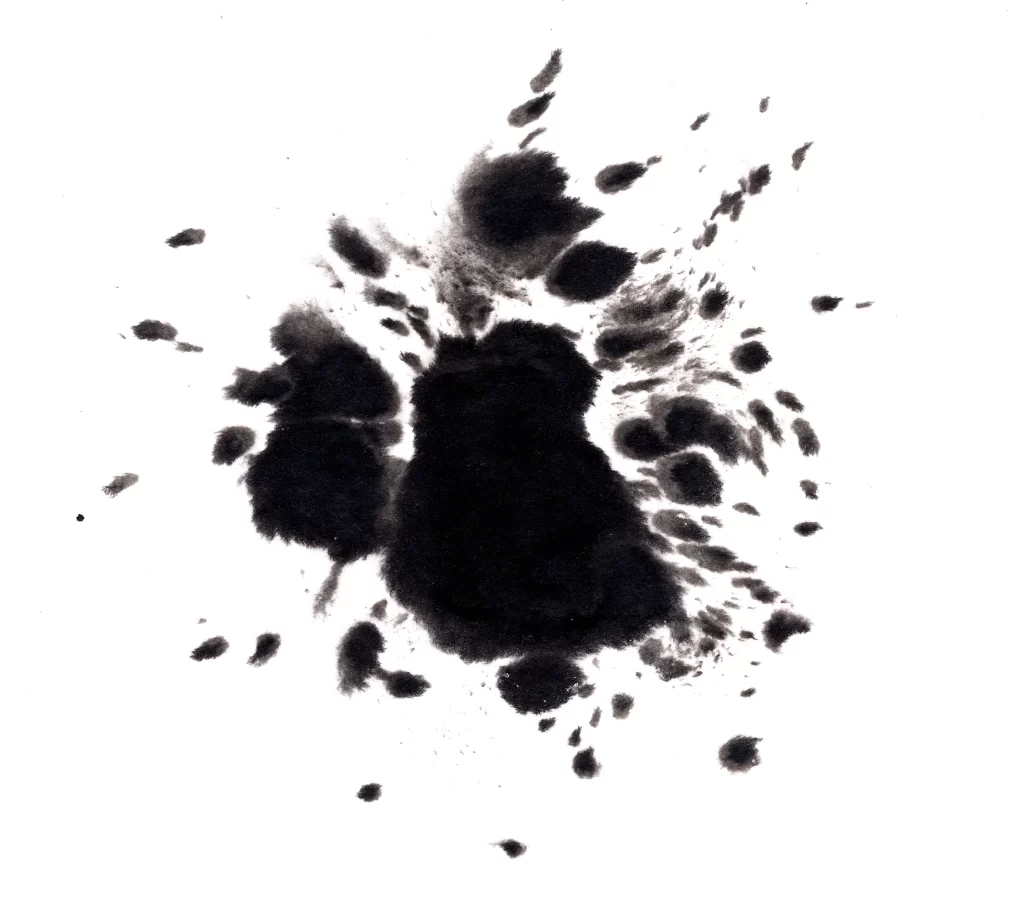 Abstract Black Ink Wash Gradient Flowing Dense