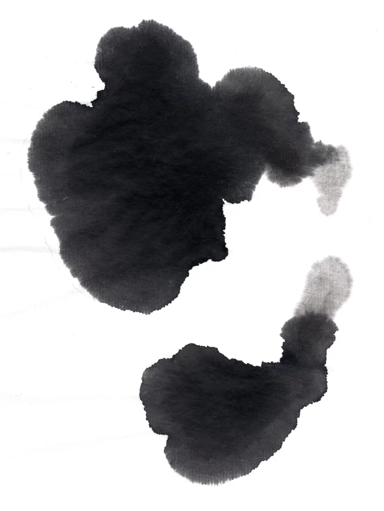 Abstract Black Ink Wash Gradient Flowing Dense