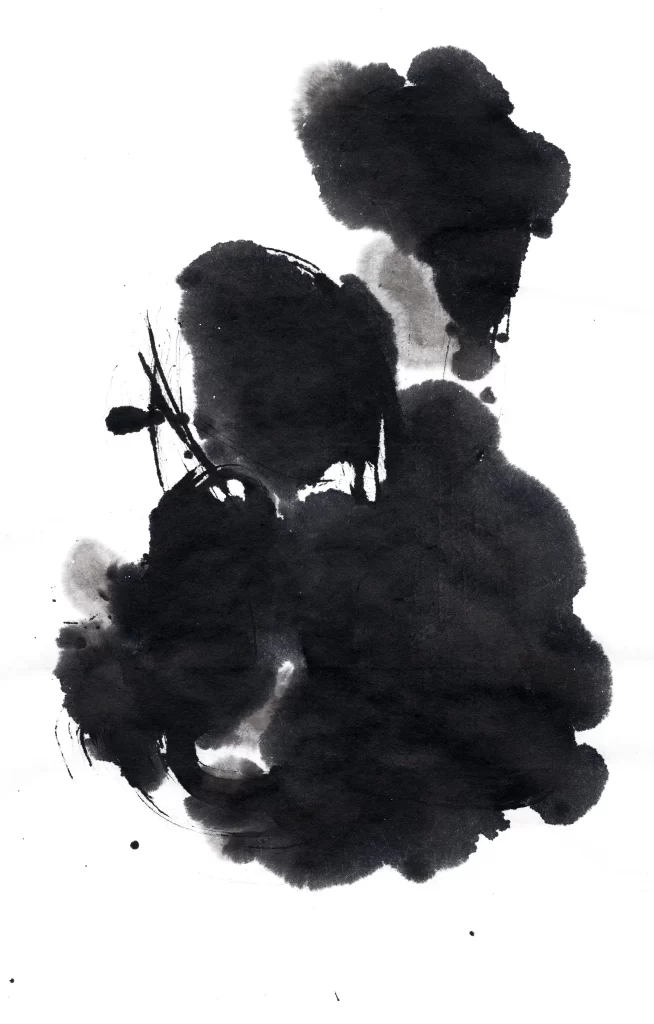 Abstract Black Ink Wash Gradient Flowing Soft