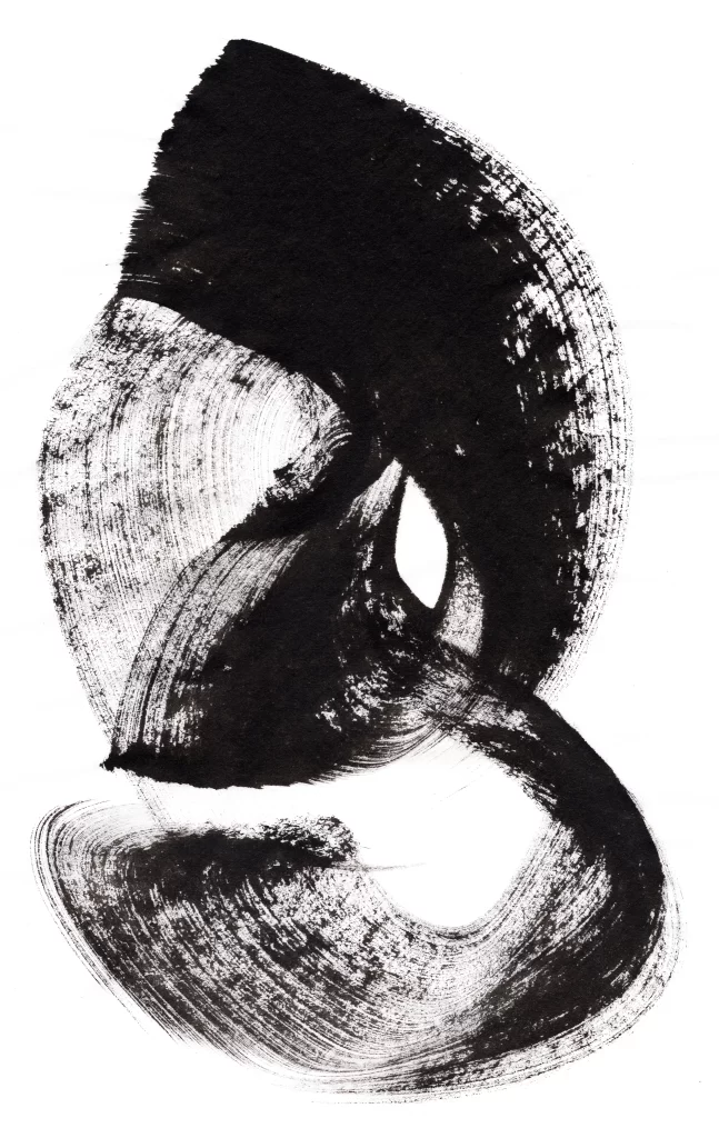 Abstract Black White Circular Flowing Dynamic Texture