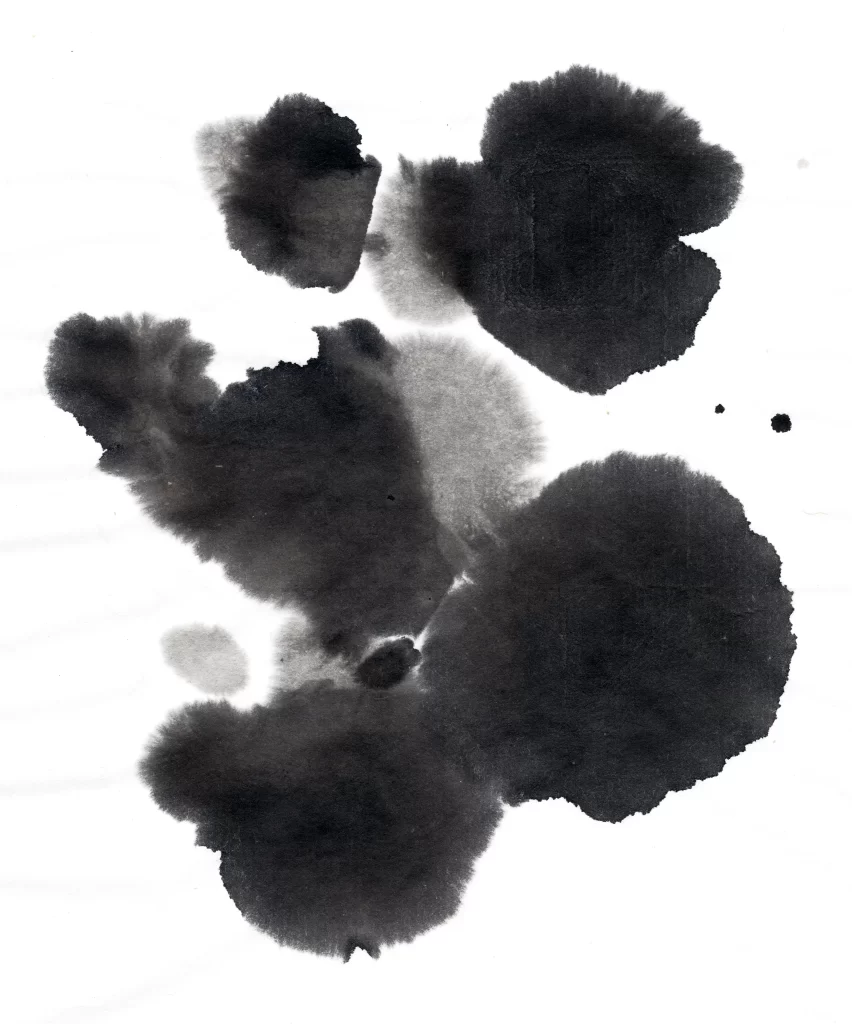 Abstract Black White Gradient Blended Organic Shapes