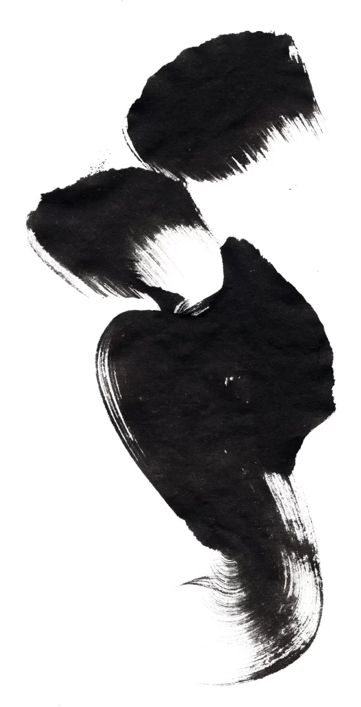 Abstract Black White Gradient Flowing Organic