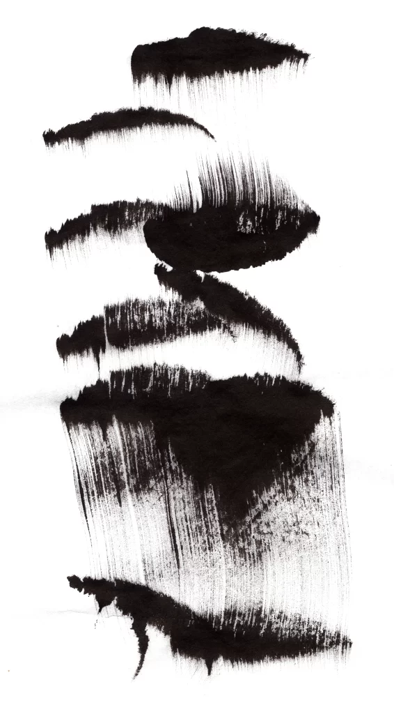 Abstract Black White Gradient Flowing Vertical