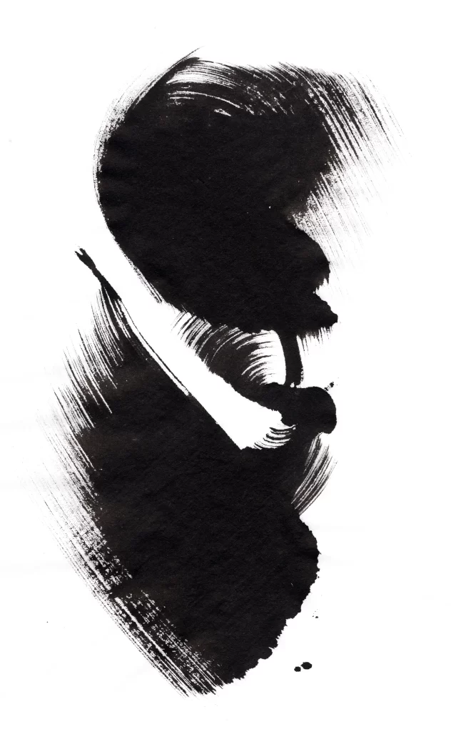 Abstract Black White Texture Flowing Dynamic Fluidity