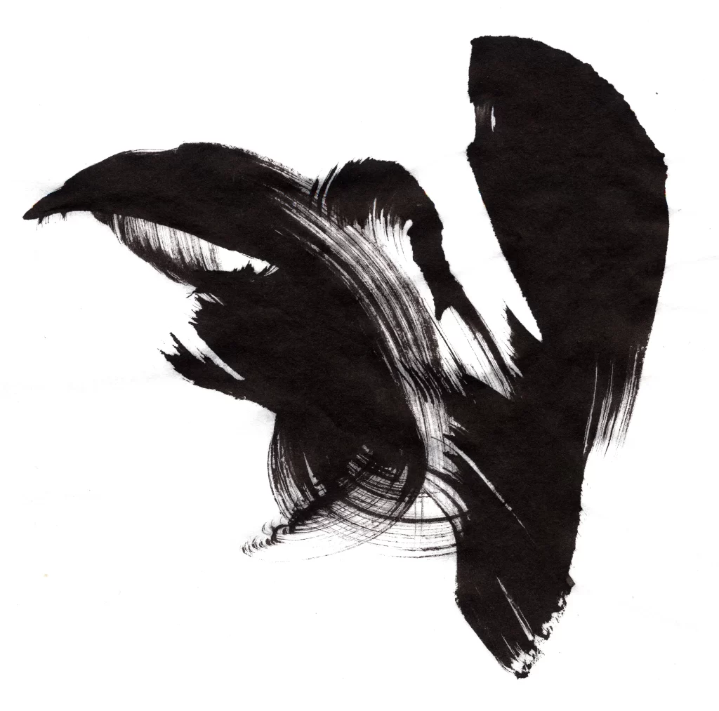 Abstract Black White Texture Flowing Dynamic Organic
