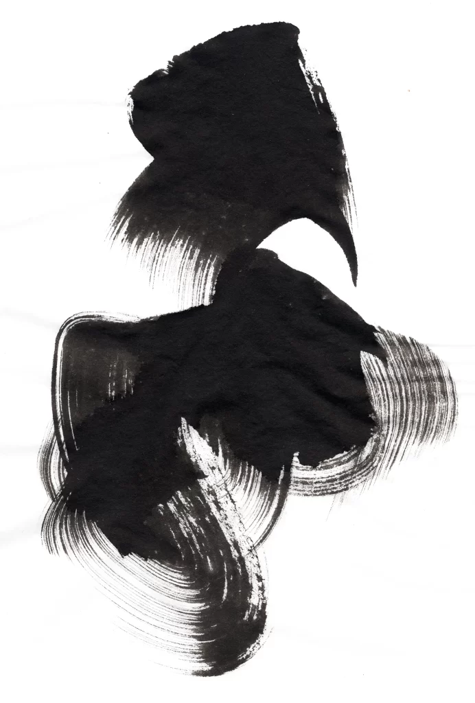 Abstract Black White Texture Flowing Organic Shapes
